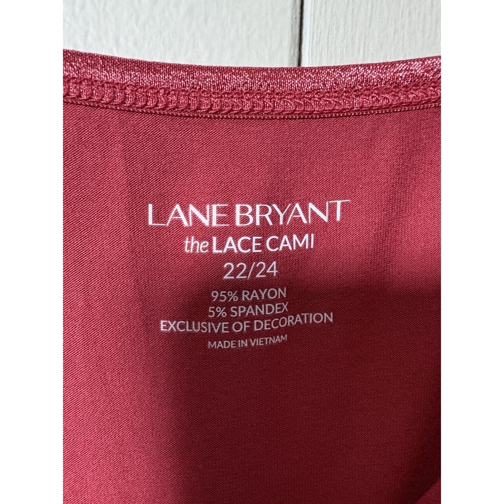 Lane Bryant The Lace Cami Tank 22/24 Grapefruit Y2K Grunge Romance Whimsical - Picture 2 of 3